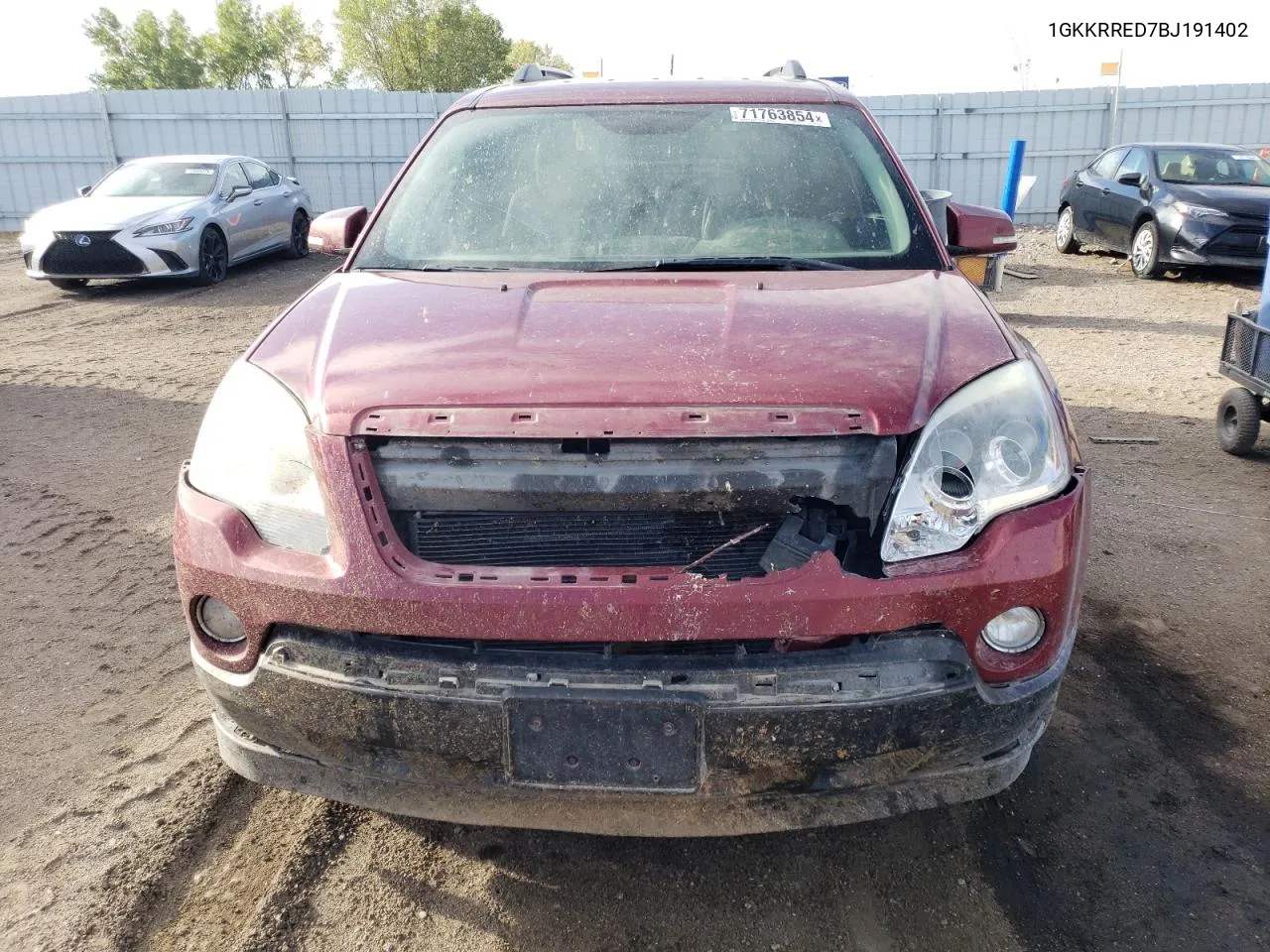 2011 GMC Acadia Slt-1 VIN: 1GKKRRED7BJ191402 Lot: 71763854