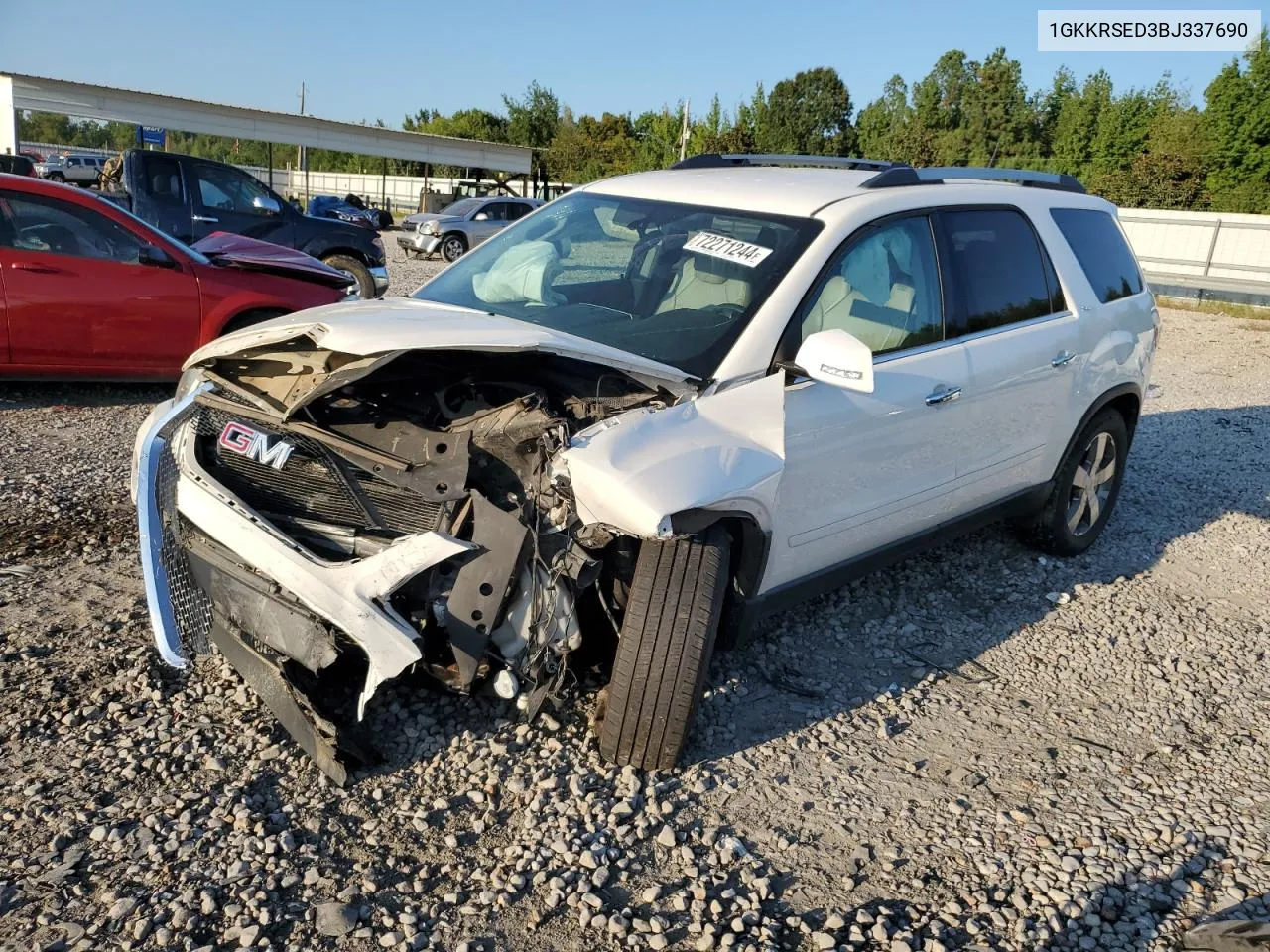 2011 GMC Acadia Slt-2 VIN: 1GKKRSED3BJ337690 Lot: 72271244