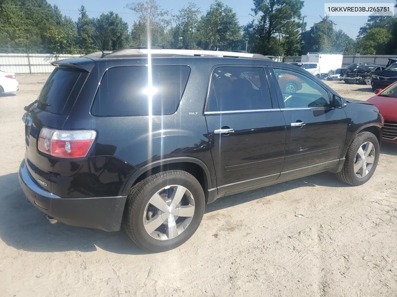 2011 GMC Acadia Slt-1 VIN: 1GKKVRED3BJ265751 Lot: 73606914