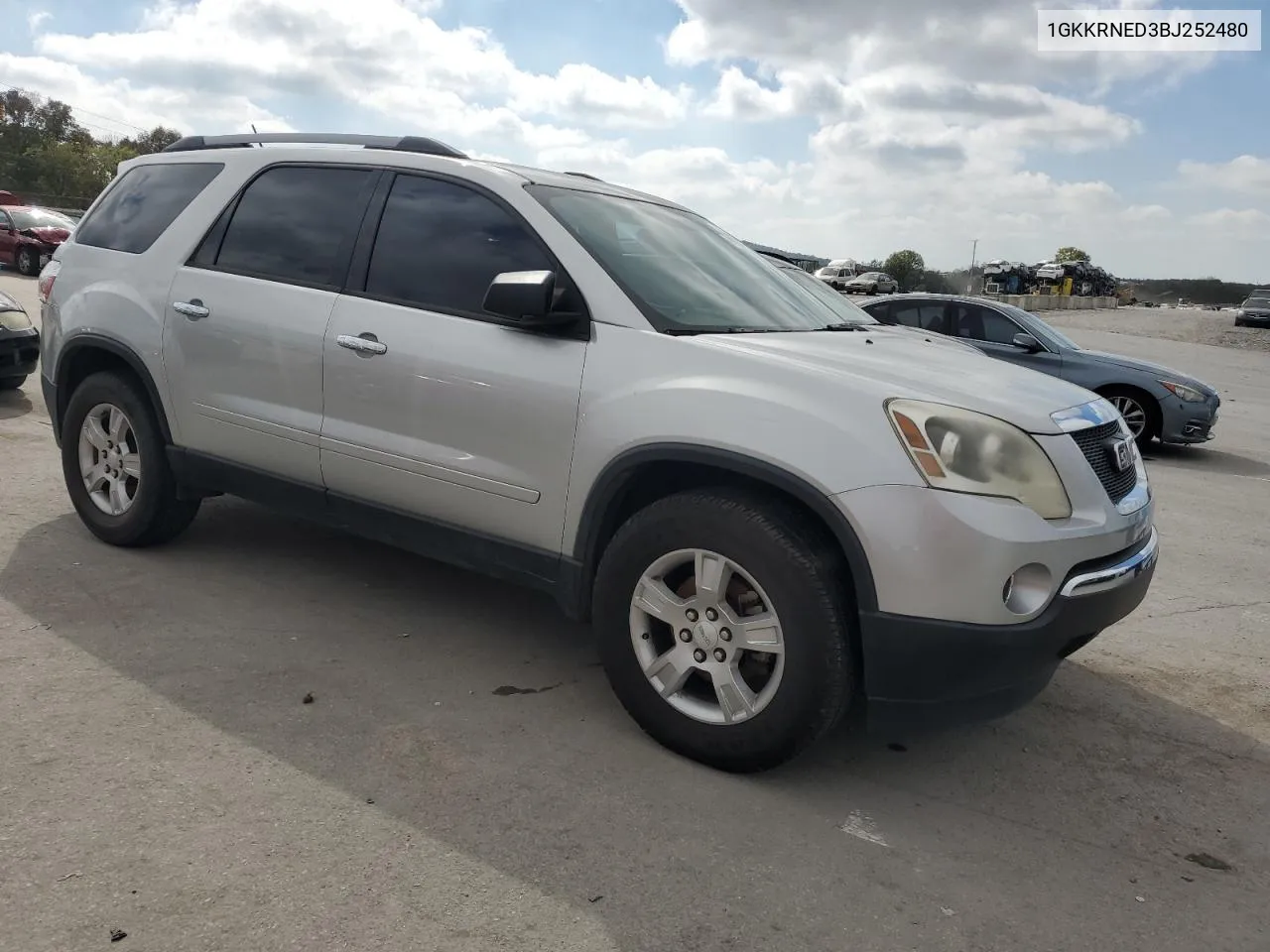 2011 GMC Acadia Sle VIN: 1GKKRNED3BJ252480 Lot: 74075474