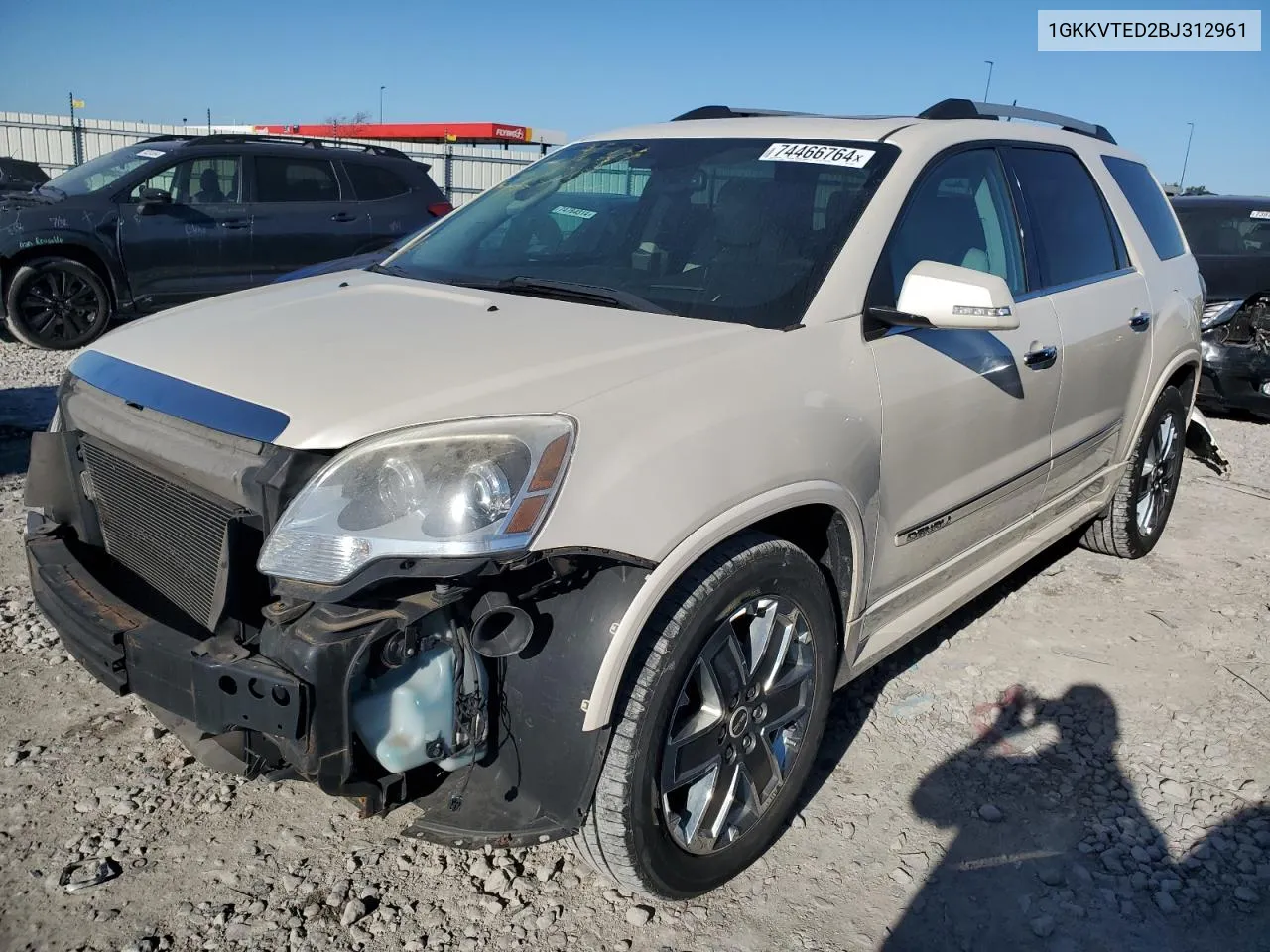 2011 GMC Acadia Denali VIN: 1GKKVTED2BJ312961 Lot: 74466764