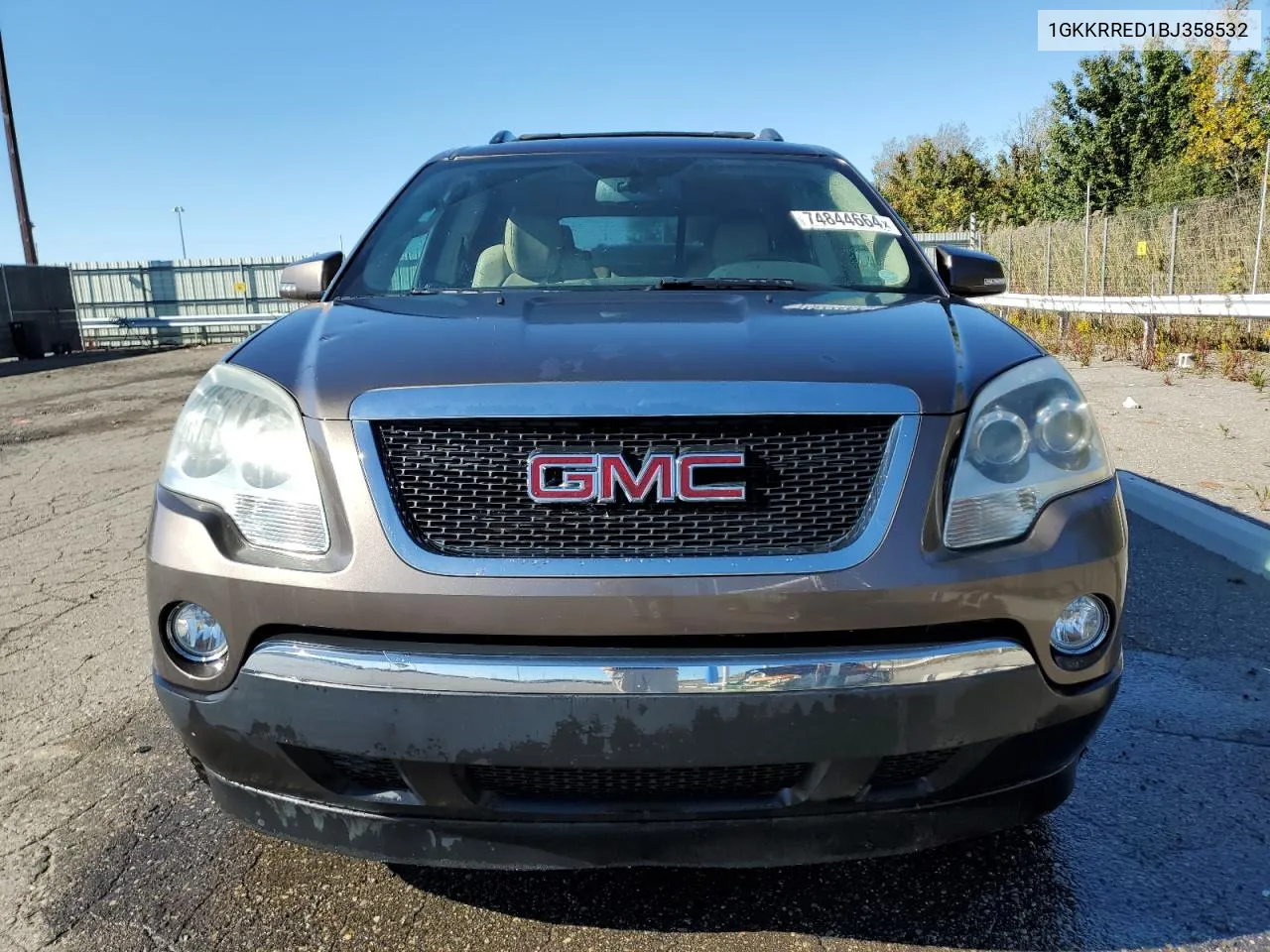 2011 GMC Acadia Slt-1 VIN: 1GKKRRED1BJ358532 Lot: 74844664