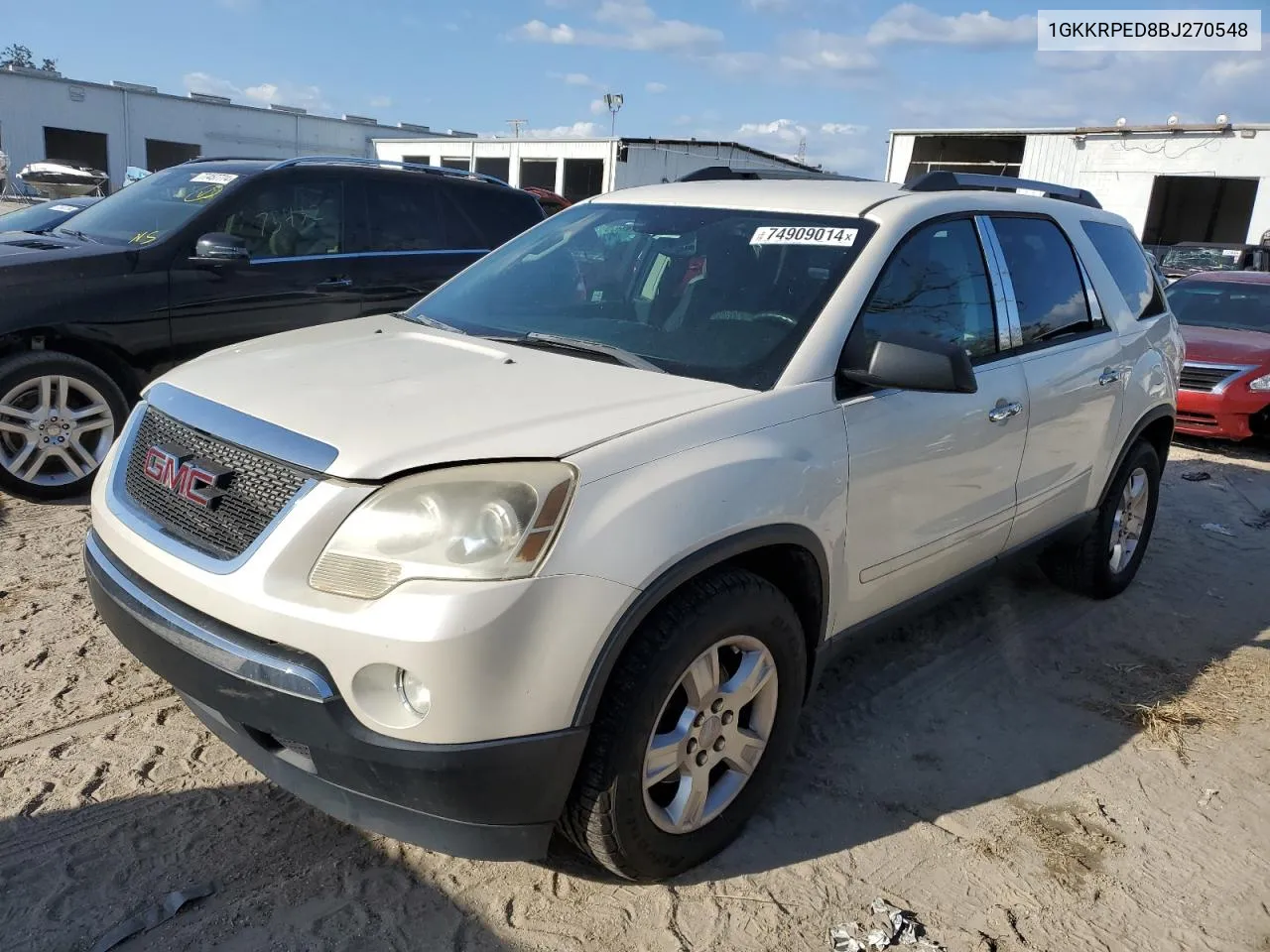 2011 GMC Acadia Sle VIN: 1GKKRPED8BJ270548 Lot: 74909014