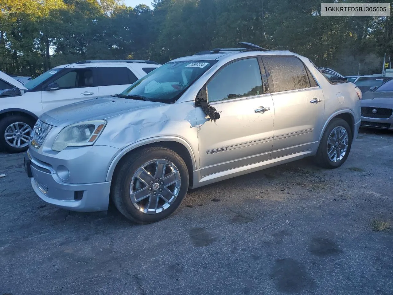 2011 GMC Acadia Denali VIN: 1GKKRTED5BJ305605 Lot: 75367224