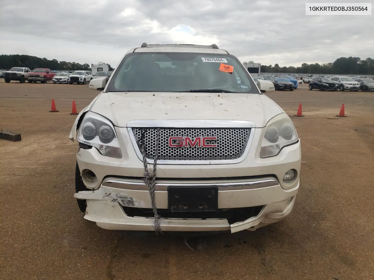 2011 GMC Acadia Denali VIN: 1GKKRTED0BJ350564 Lot: 76070404