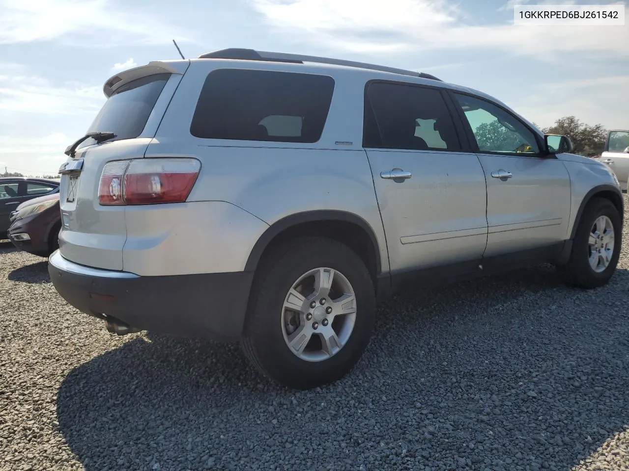 2011 GMC Acadia Sle VIN: 1GKKRPED6BJ261542 Lot: 77597294