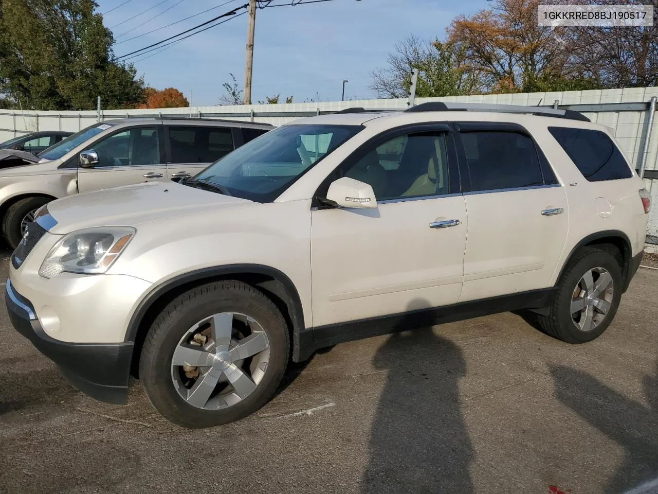 2011 GMC Acadia Slt-1 VIN: 1GKKRRED8BJ190517 Lot: 78688104