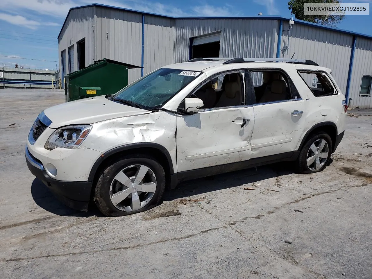 2012 GMC Acadia Slt-1 VIN: 1GKKVREDXCJ192895 Lot: 54560474