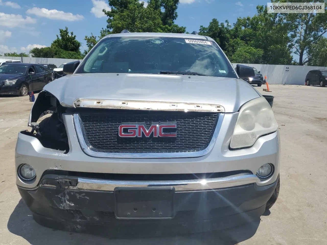 2012 GMC Acadia Sle VIN: 1GKKVPED6CJ368104 Lot: 59969404