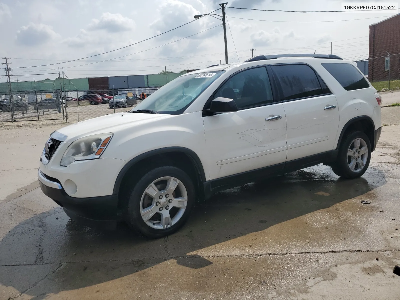 2012 GMC Acadia Sle VIN: 1GKKRPED7CJ151522 Lot: 62714614