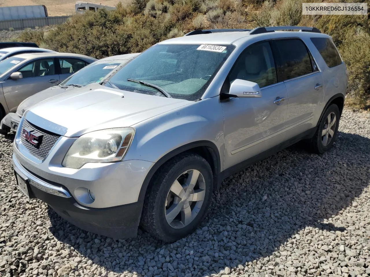 2012 GMC Acadia Slt-1 VIN: 1GKKRRED6CJ136554 Lot: 66163634