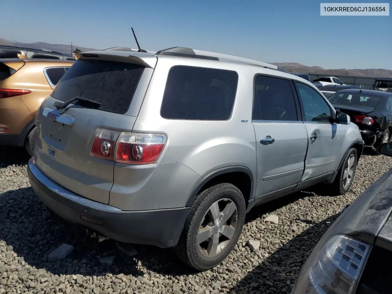 2012 GMC Acadia Slt-1 VIN: 1GKKRRED6CJ136554 Lot: 66163634