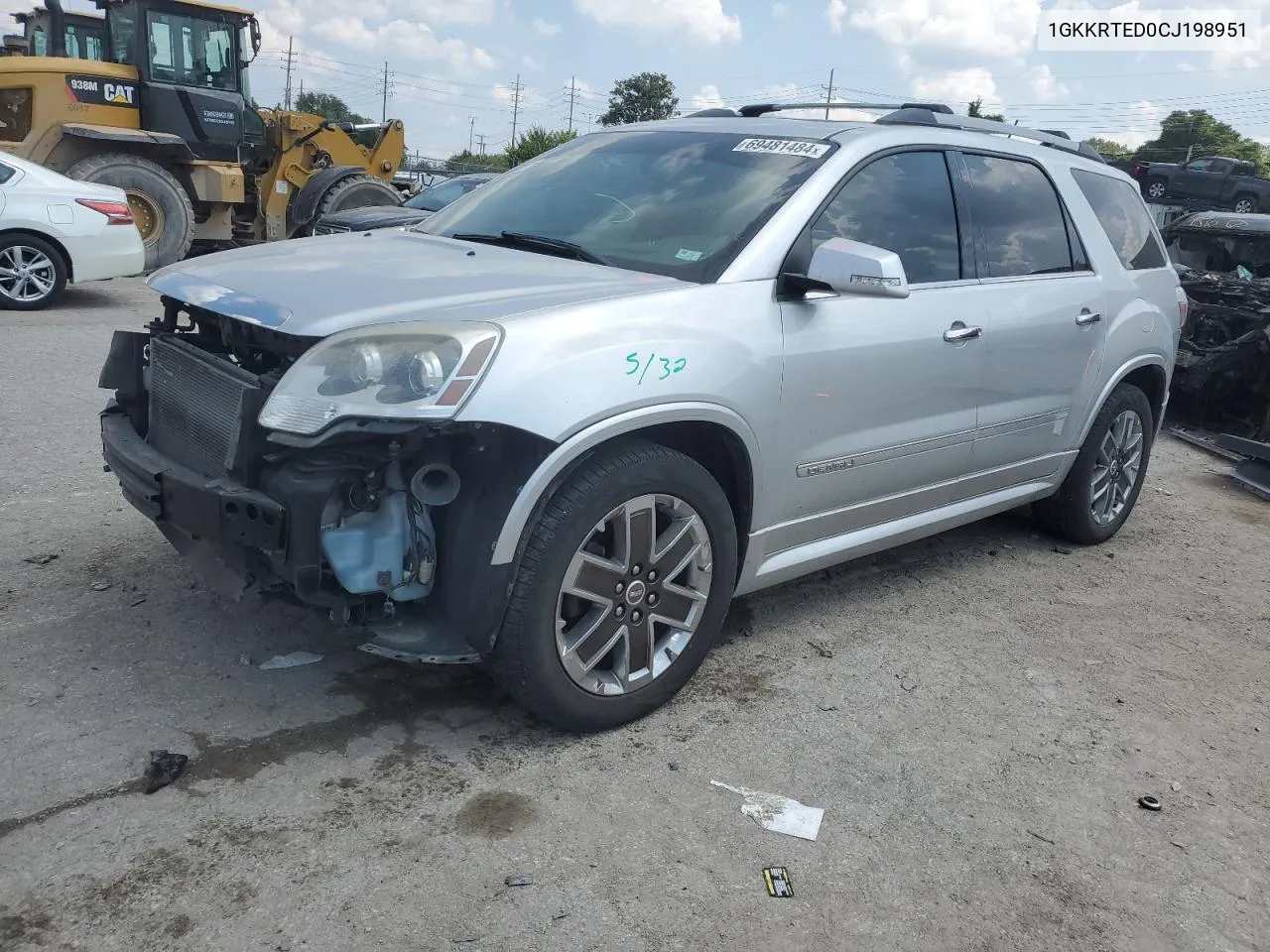 2012 GMC Acadia Denali VIN: 1GKKRTED0CJ198951 Lot: 69481484