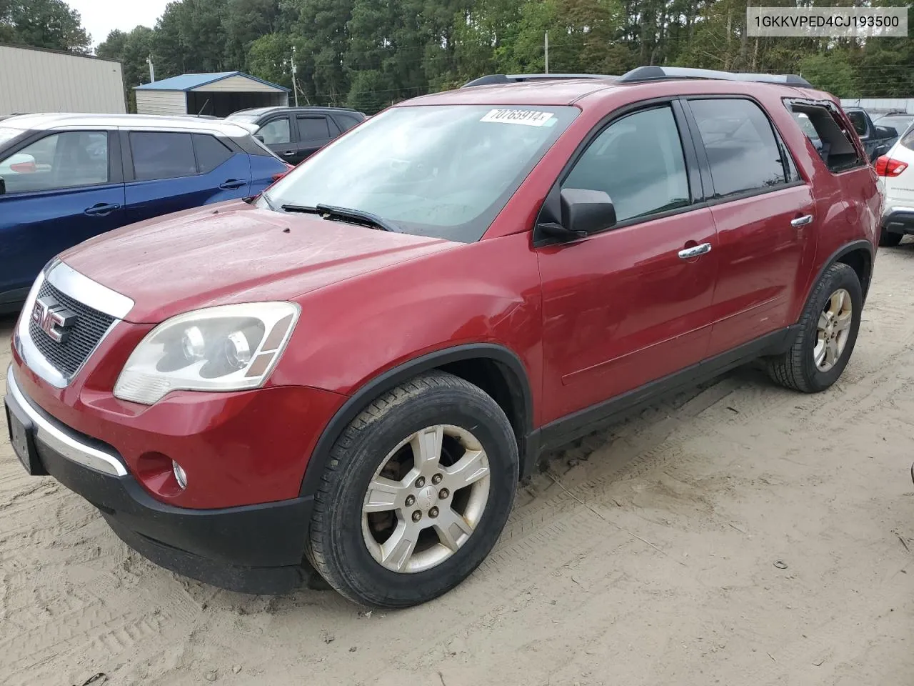 2012 GMC Acadia Sle VIN: 1GKKVPED4CJ193500 Lot: 70765914