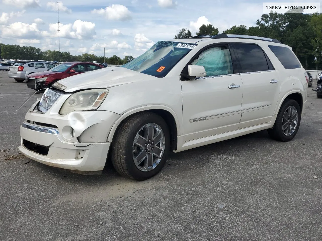 2012 GMC Acadia Denali VIN: 1GKKVTED1CJ344933 Lot: 71001254