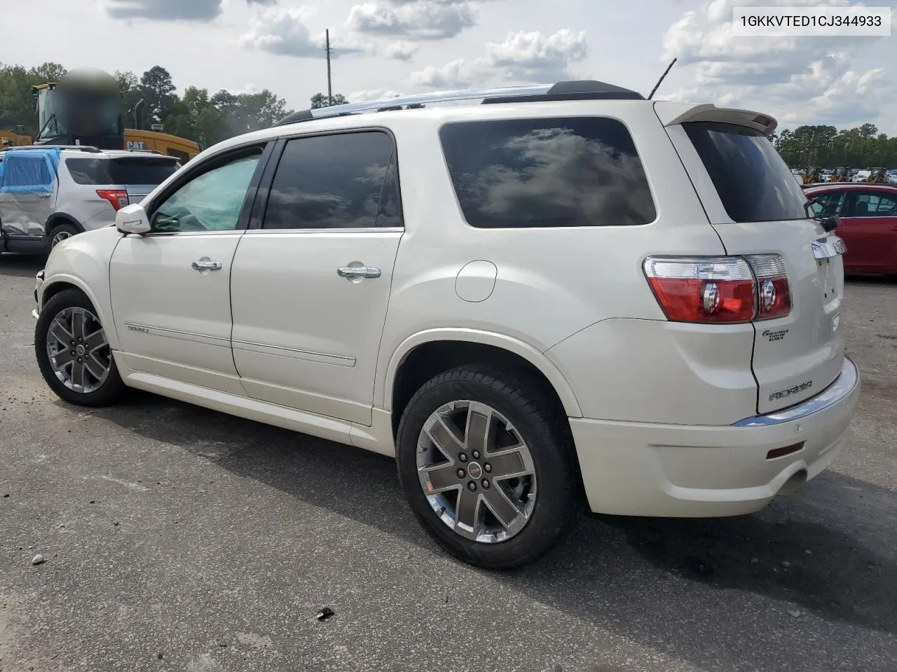 2012 GMC Acadia Denali VIN: 1GKKVTED1CJ344933 Lot: 71001254