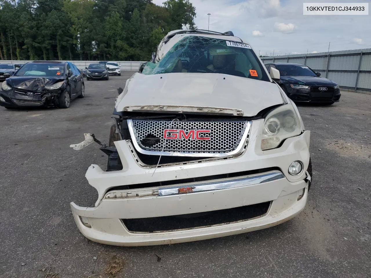 2012 GMC Acadia Denali VIN: 1GKKVTED1CJ344933 Lot: 71001254