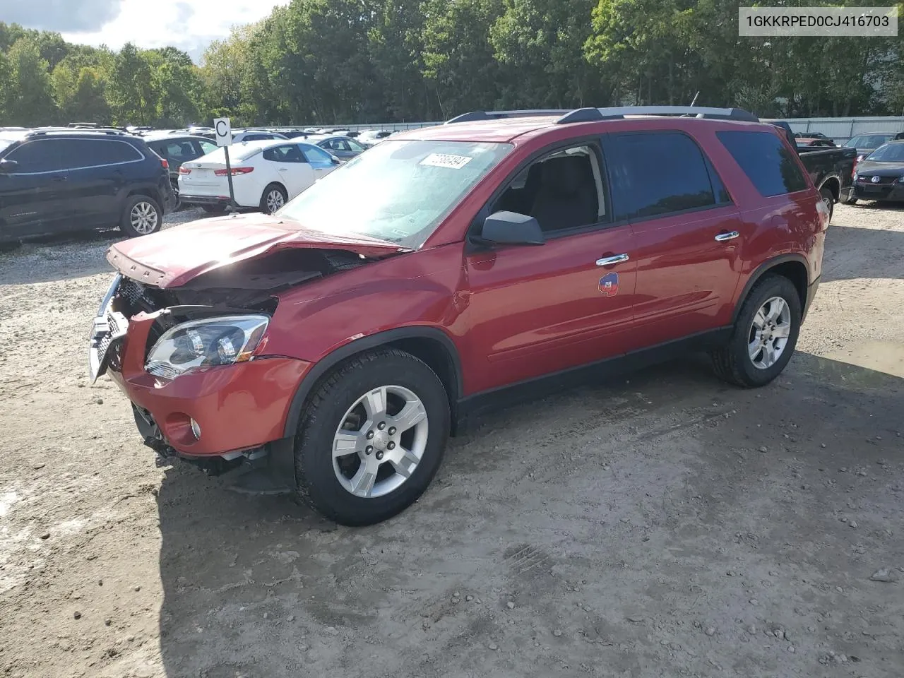 2012 GMC Acadia Sle VIN: 1GKKRPED0CJ416703 Lot: 72386494