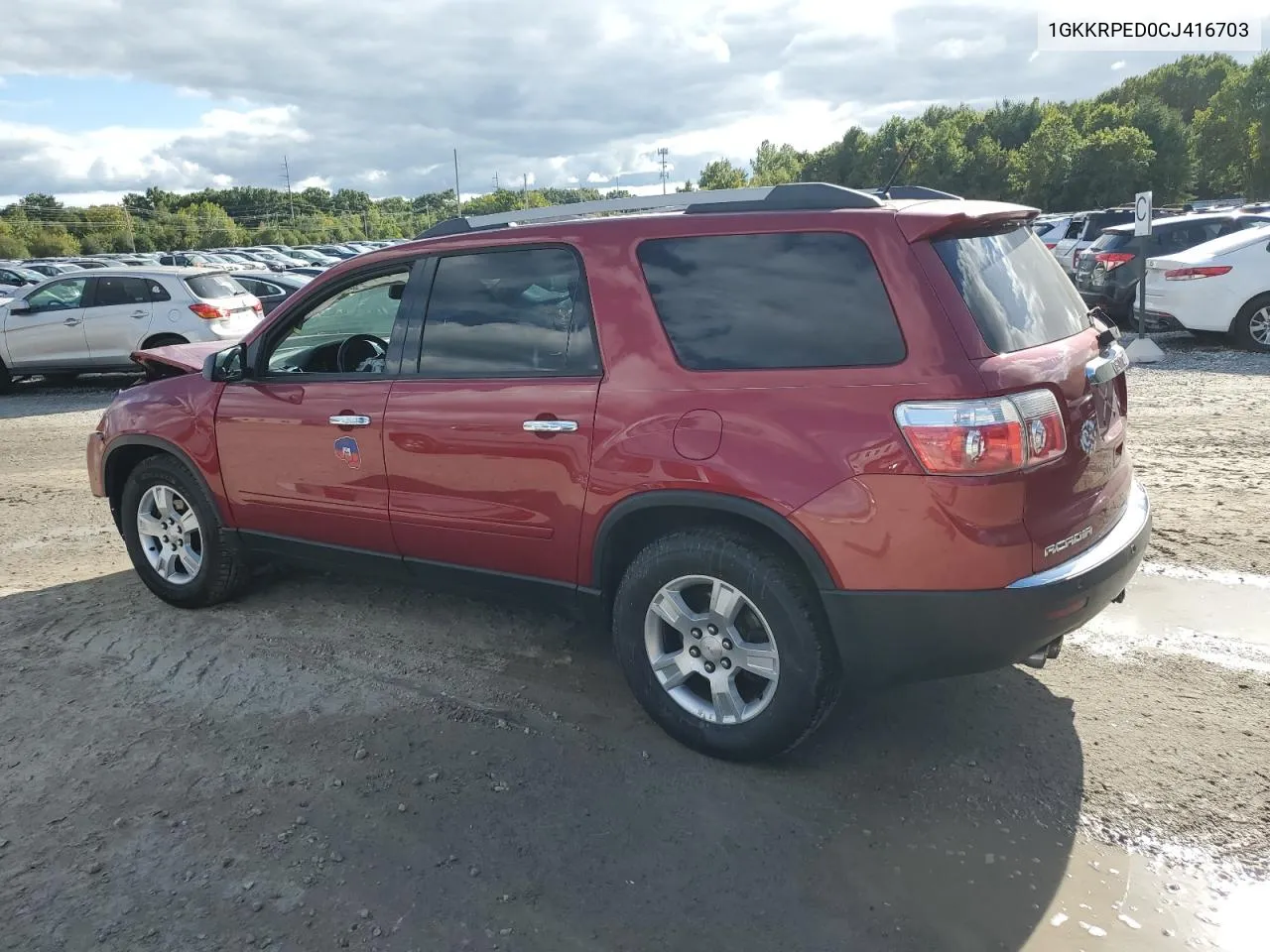 2012 GMC Acadia Sle VIN: 1GKKRPED0CJ416703 Lot: 72386494