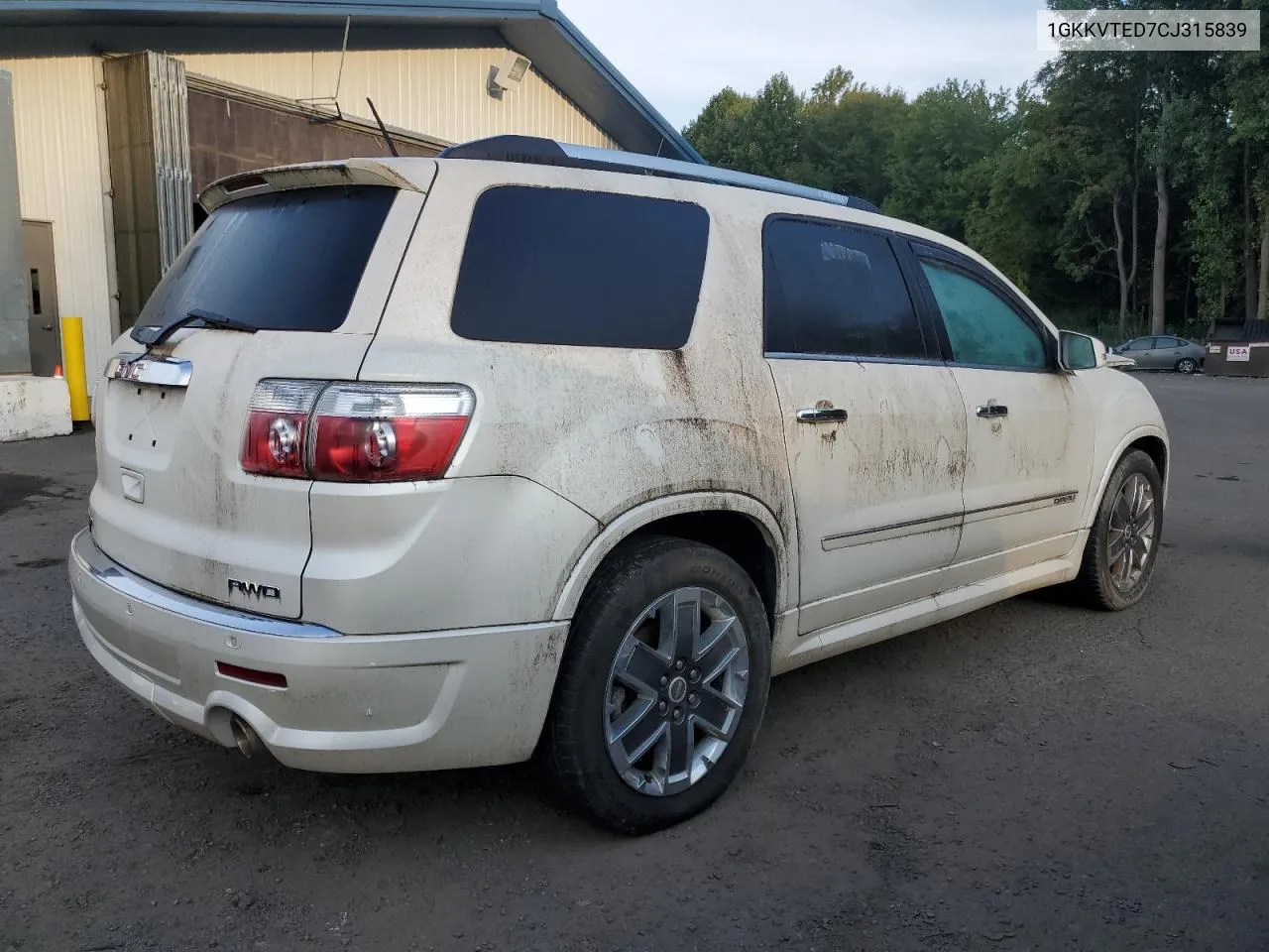 2012 GMC Acadia Denali VIN: 1GKKVTED7CJ315839 Lot: 72399144