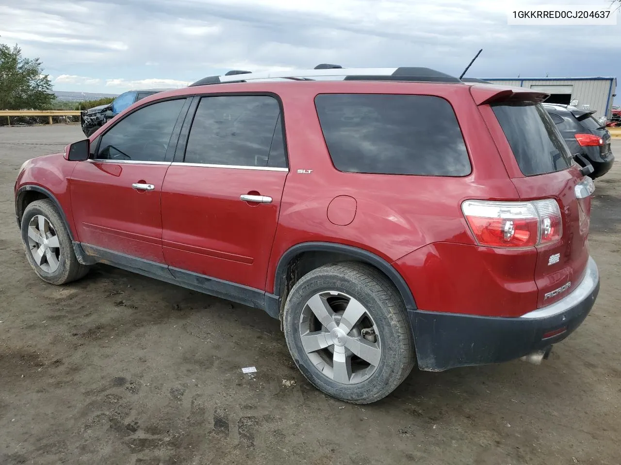 2012 GMC Acadia Slt-1 VIN: 1GKKRRED0CJ204637 Lot: 72411064