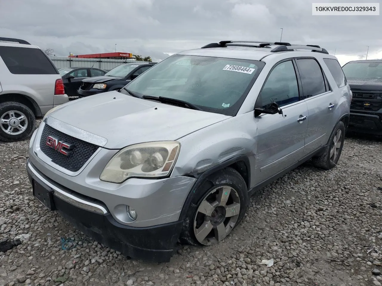 2012 GMC Acadia Slt-1 VIN: 1GKKVRED0CJ329343 Lot: 72688484