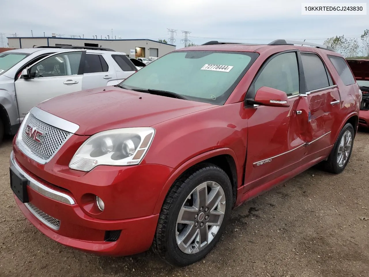 2012 GMC Acadia Denali VIN: 1GKKRTED6CJ243830 Lot: 72778444