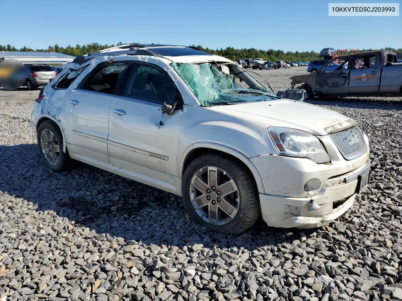 2012 GMC Acadia Denali VIN: 1GKKVTED5CJ203993 Lot: 72991444