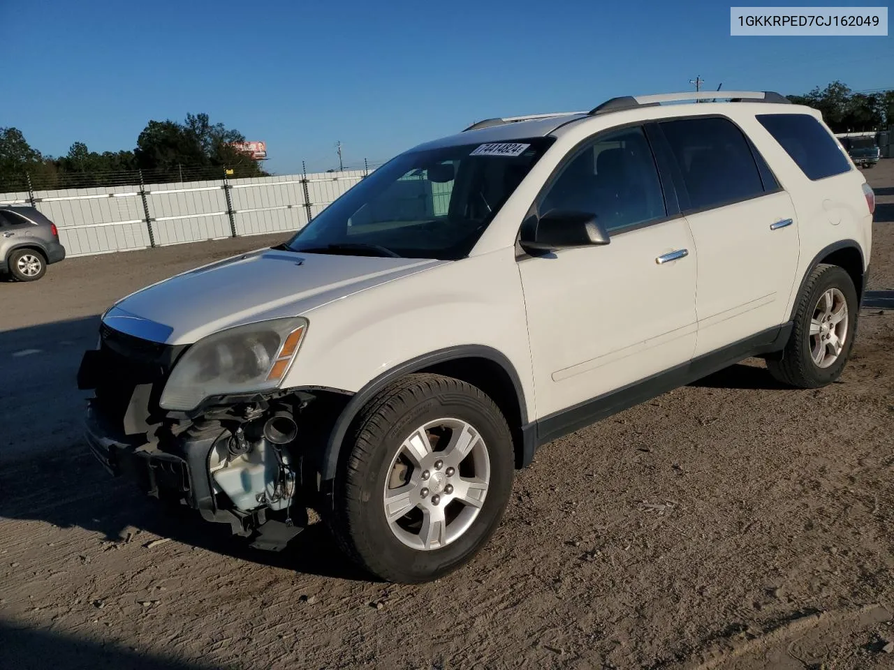 2012 GMC Acadia Sle VIN: 1GKKRPED7CJ162049 Lot: 74414824