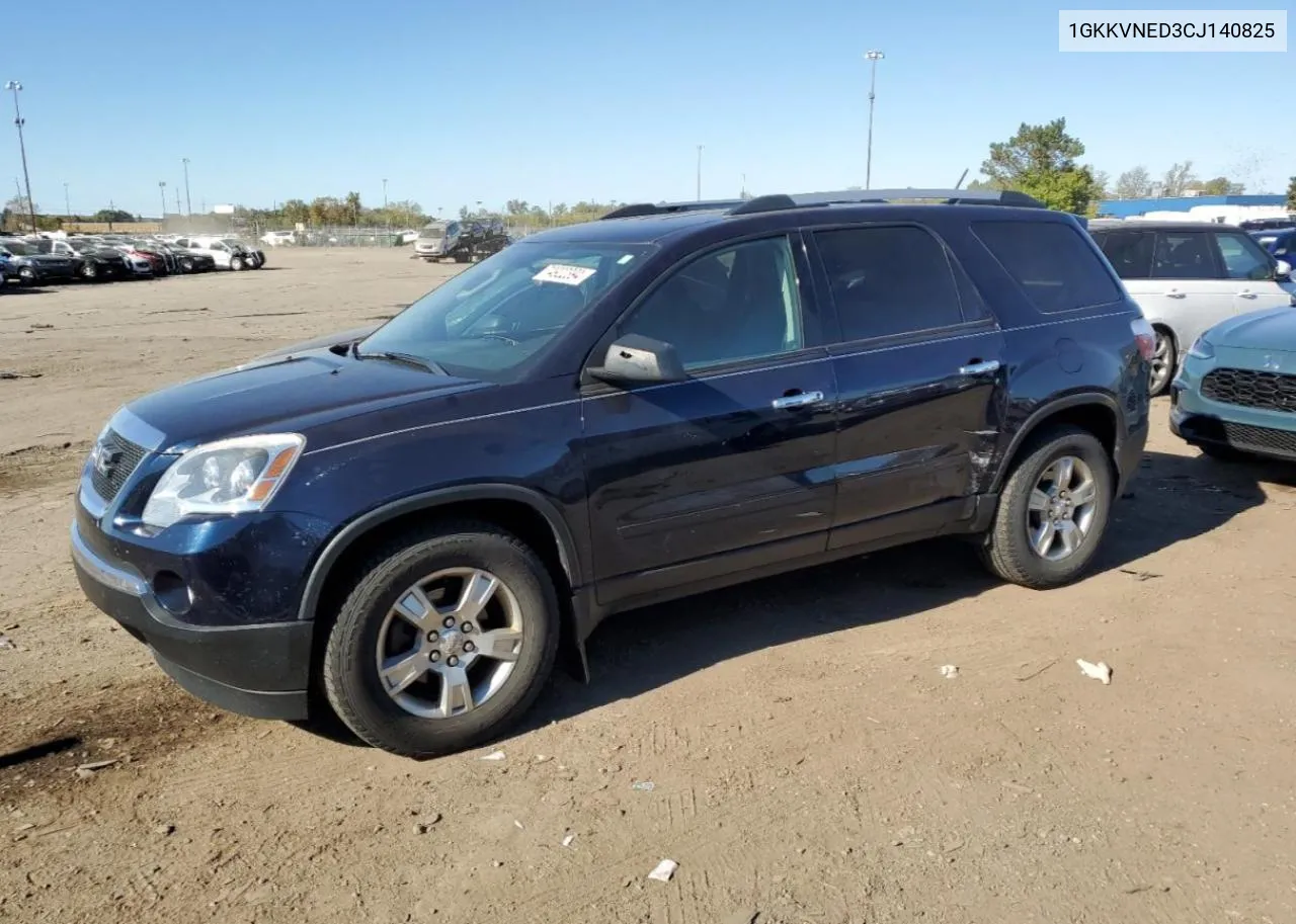 2012 GMC Acadia Sle VIN: 1GKKVNED3CJ140825 Lot: 74922394