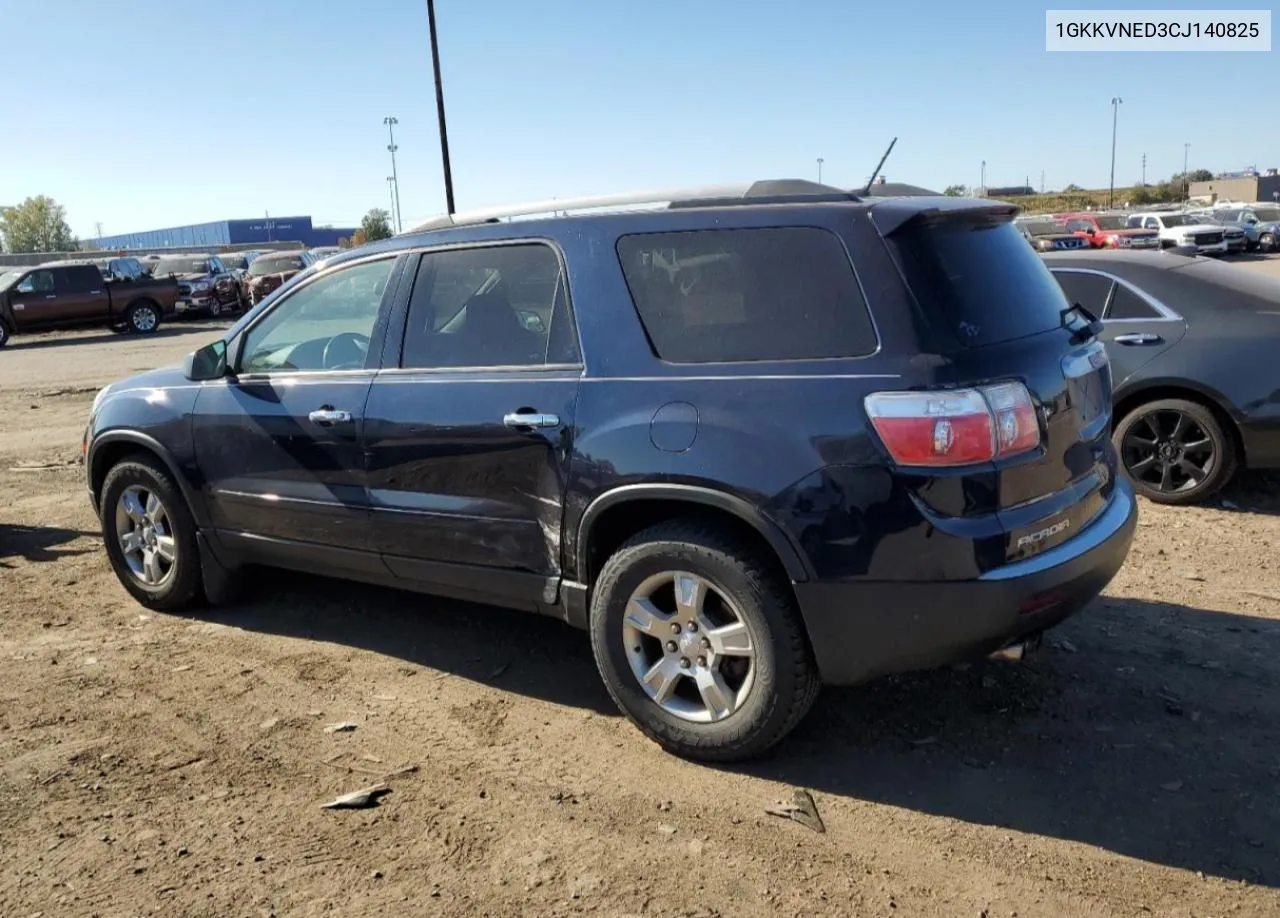 2012 GMC Acadia Sle VIN: 1GKKVNED3CJ140825 Lot: 74922394