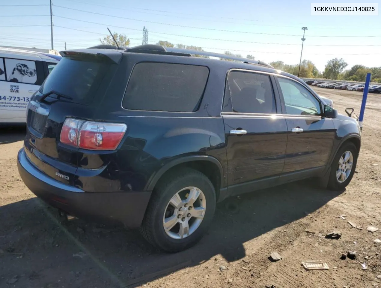 1GKKVNED3CJ140825 2012 GMC Acadia Sle