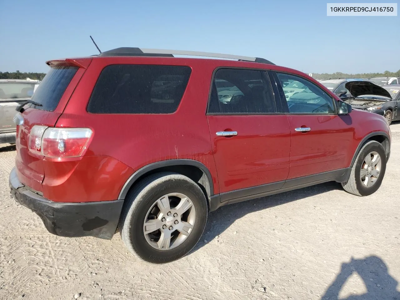 2012 GMC Acadia Sle VIN: 1GKKRPED9CJ416750 Lot: 75827424