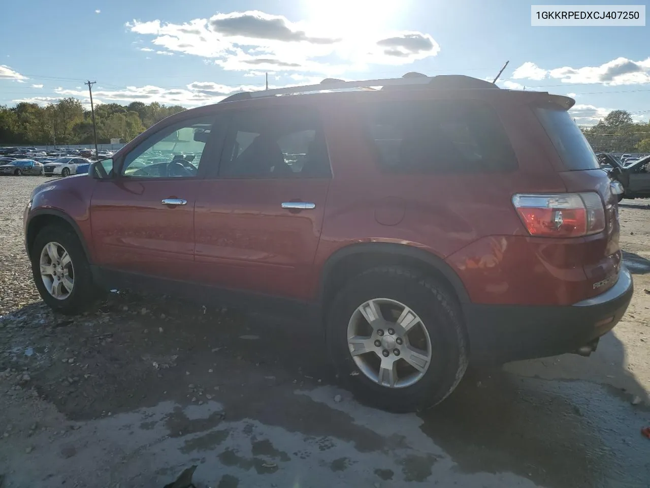 2012 GMC Acadia Sle VIN: 1GKKRPEDXCJ407250 Lot: 76030394