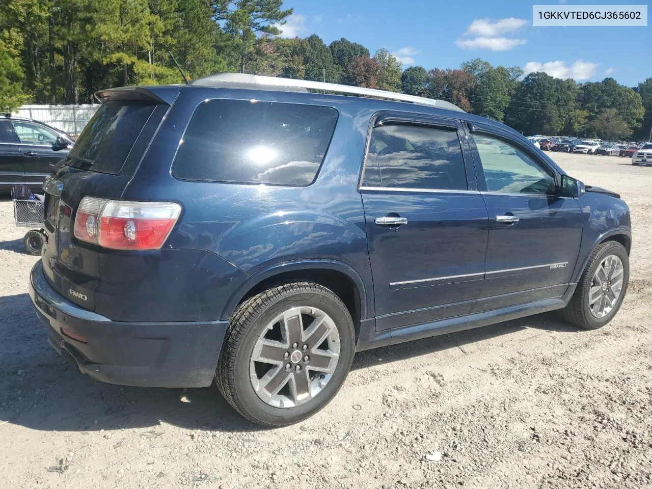 2012 GMC Acadia Denali VIN: 1GKKVTED6CJ365602 Lot: 76476154