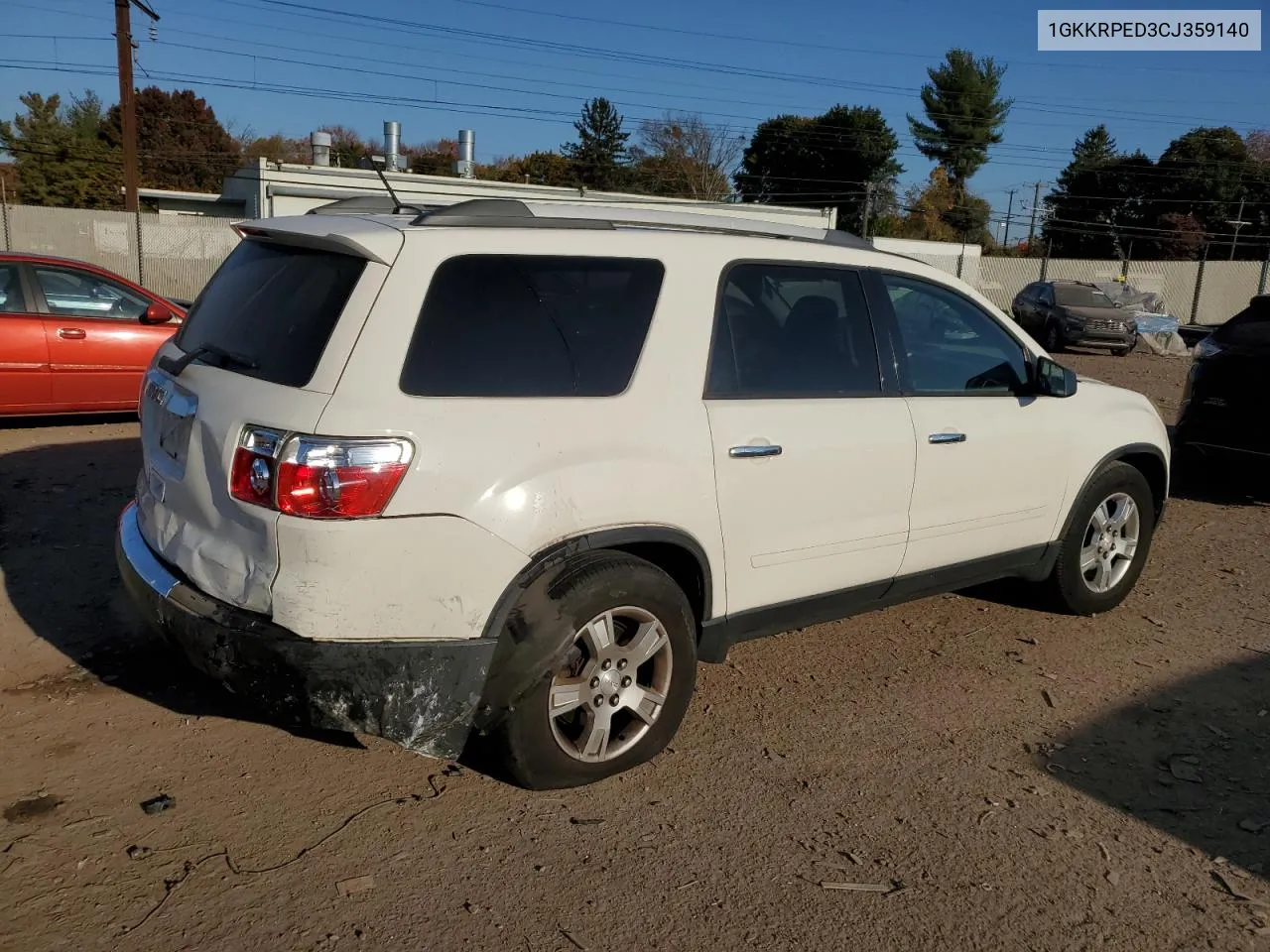 2012 GMC Acadia Sle VIN: 1GKKRPED3CJ359140 Lot: 77305514