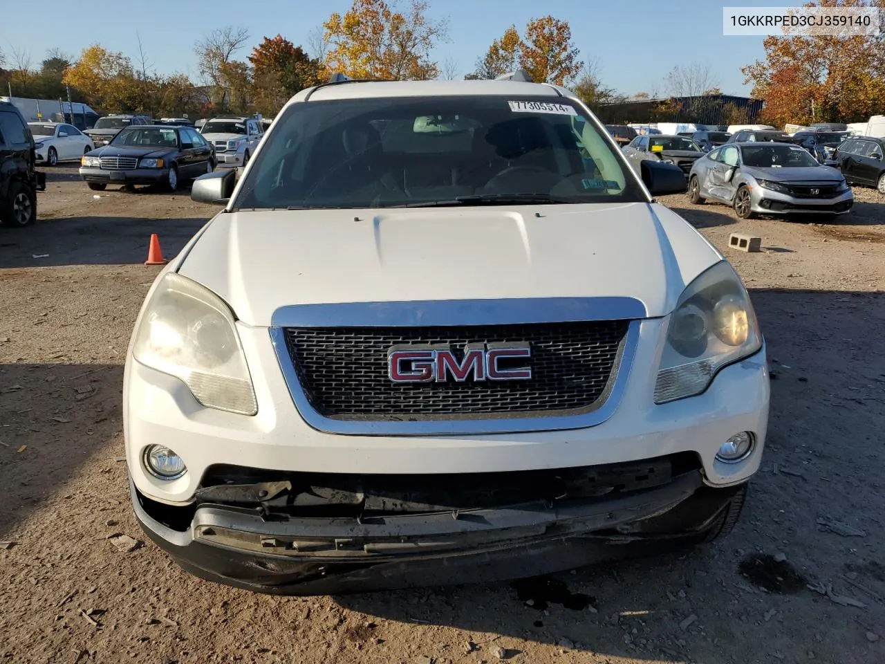 2012 GMC Acadia Sle VIN: 1GKKRPED3CJ359140 Lot: 77305514