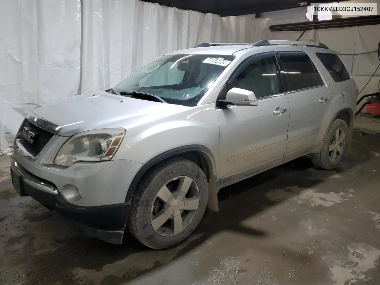 2012 GMC Acadia Slt-2 VIN: 1GKKVSED3CJ152407 Lot: 77493224