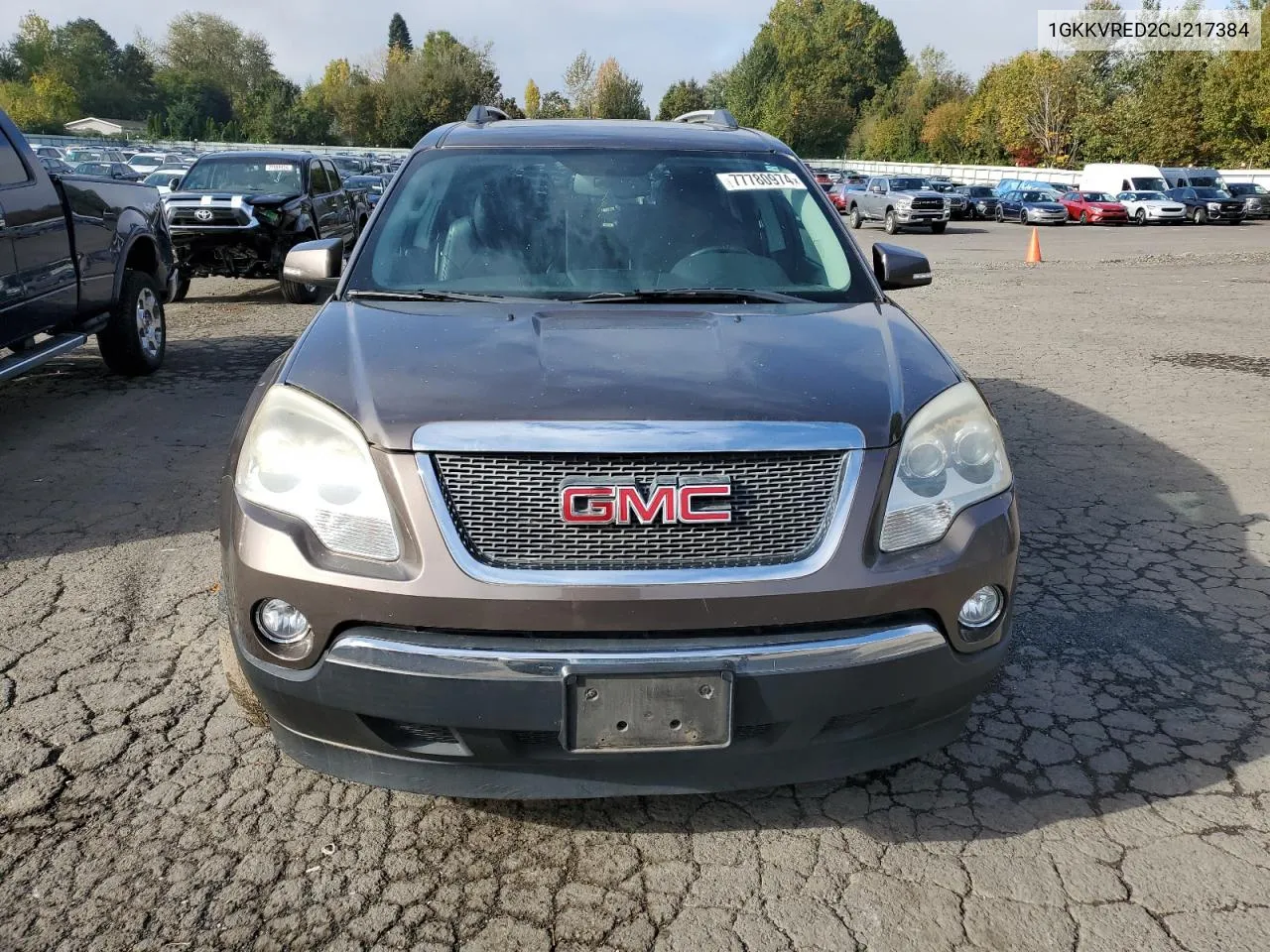 2012 GMC Acadia Slt-1 VIN: 1GKKVRED2CJ217384 Lot: 77780974