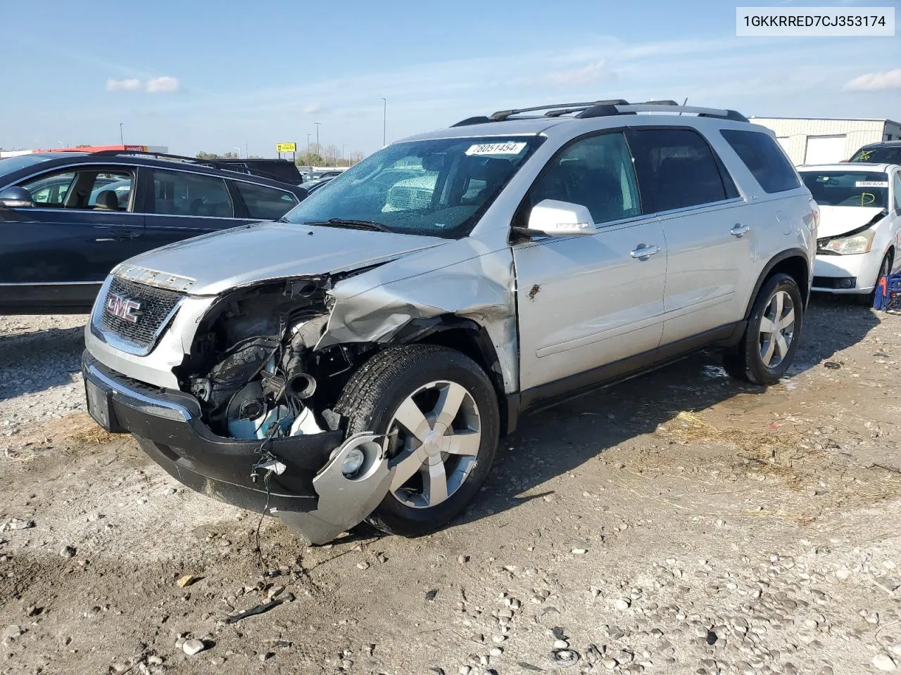 2012 GMC Acadia Slt-1 VIN: 1GKKRRED7CJ353174 Lot: 78051454