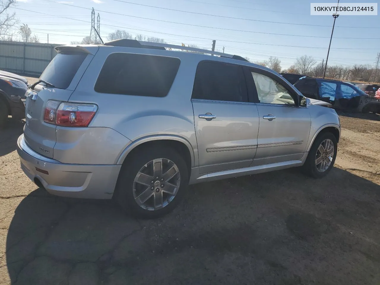 2012 GMC Acadia Denali VIN: 1GKKVTED8CJ124415 Lot: 79663034