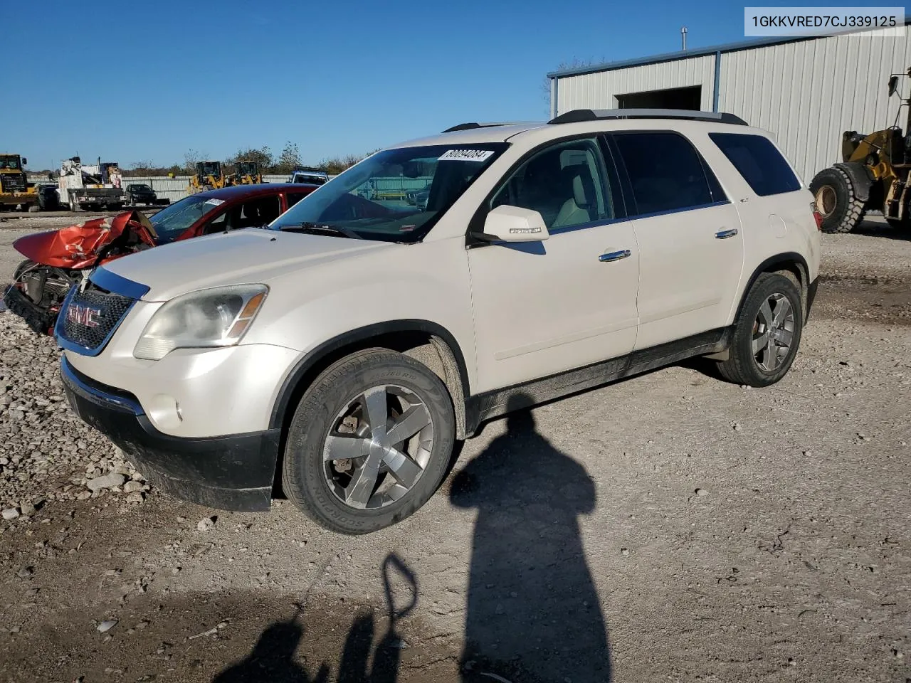 2012 GMC Acadia Slt-1 VIN: 1GKKVRED7CJ339125 Lot: 80094084