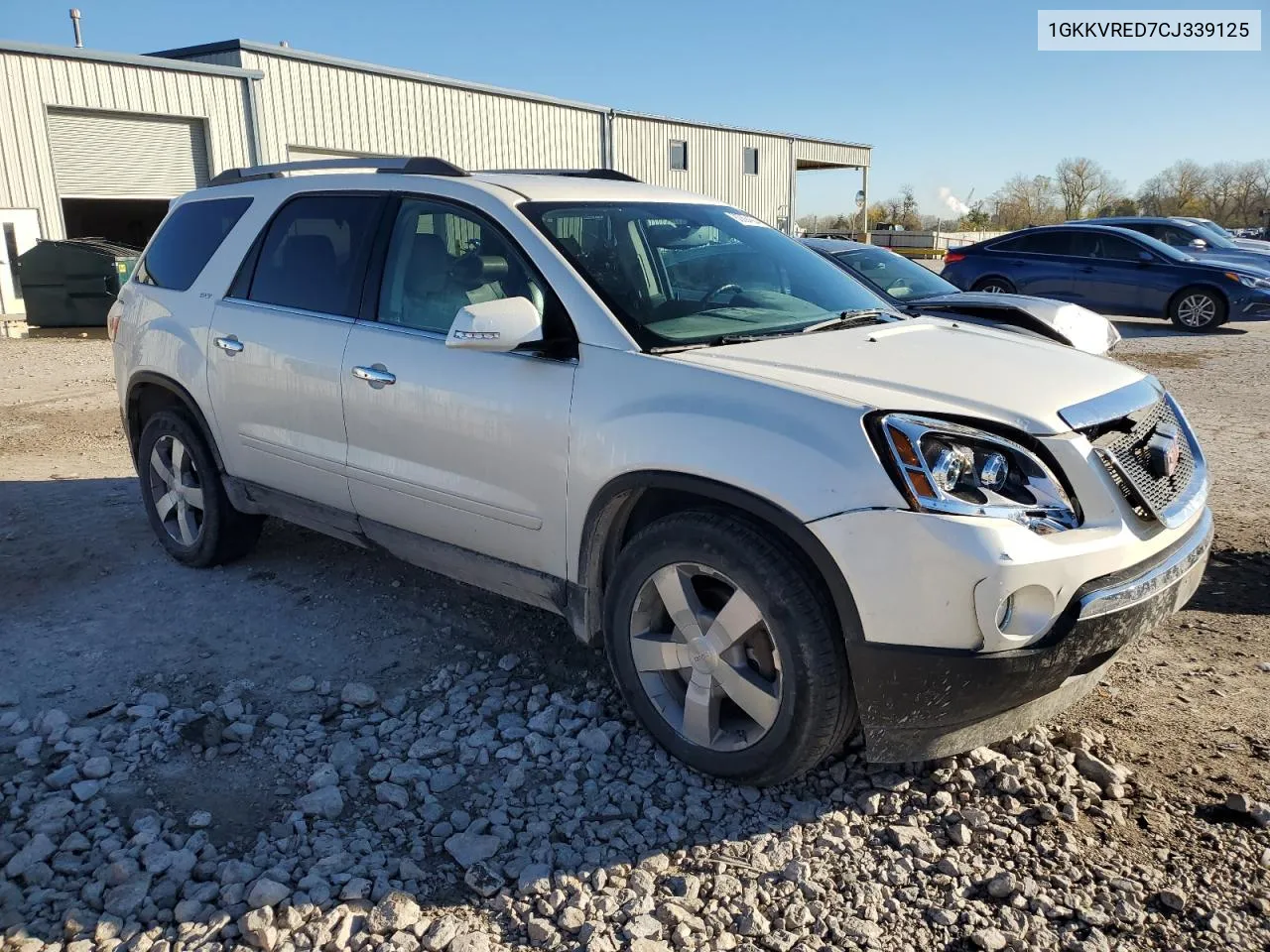 2012 GMC Acadia Slt-1 VIN: 1GKKVRED7CJ339125 Lot: 80094084