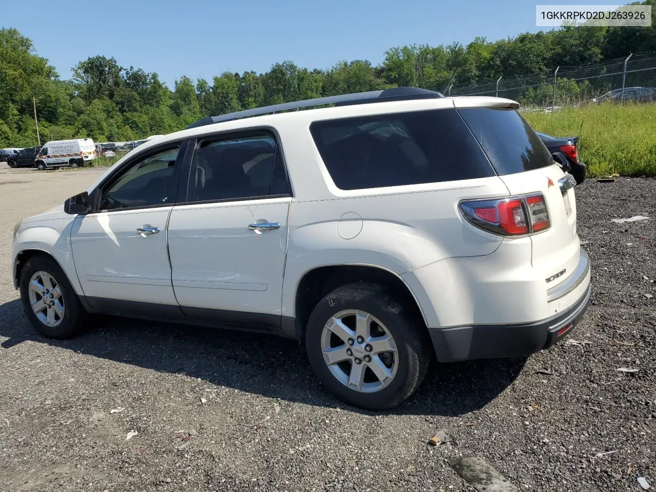 2013 GMC Acadia Sle VIN: 1GKKRPKD2DJ263926 Lot: 67982634