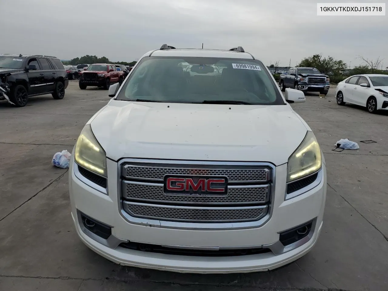 2013 GMC Acadia Denali VIN: 1GKKVTKDXDJ151718 Lot: 69981994