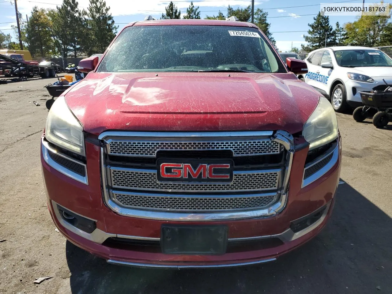 2013 GMC Acadia Denali VIN: 1GKKVTKD0DJ181763 Lot: 72045074