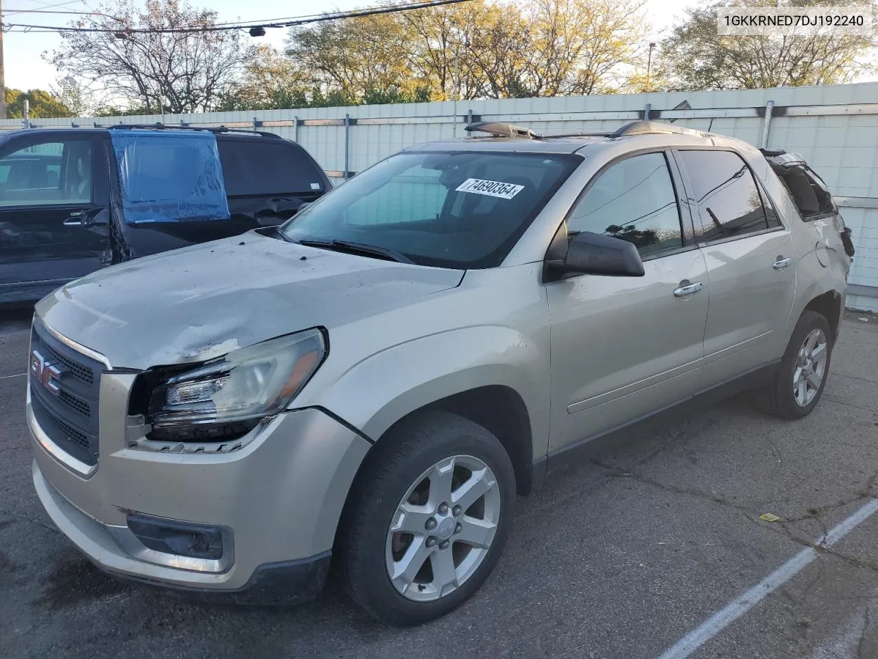 1GKKRNED7DJ192240 2013 GMC Acadia Sle