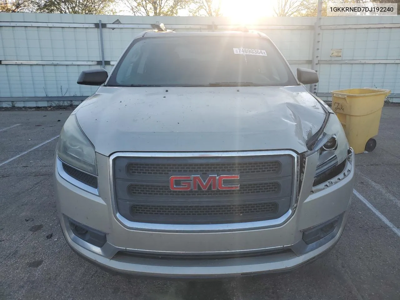 2013 GMC Acadia Sle VIN: 1GKKRNED7DJ192240 Lot: 74690364