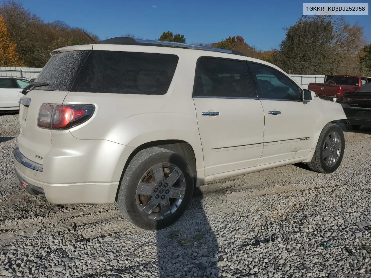 2013 GMC Acadia Denali VIN: 1GKKRTKD3DJ252958 Lot: 77800384