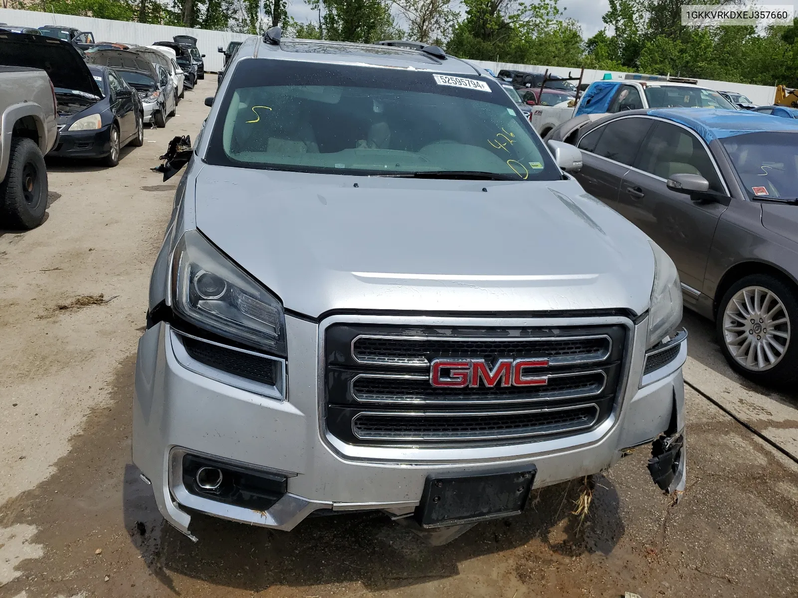 2014 GMC Acadia Slt-1 VIN: 1GKKVRKDXEJ357660 Lot: 52595794